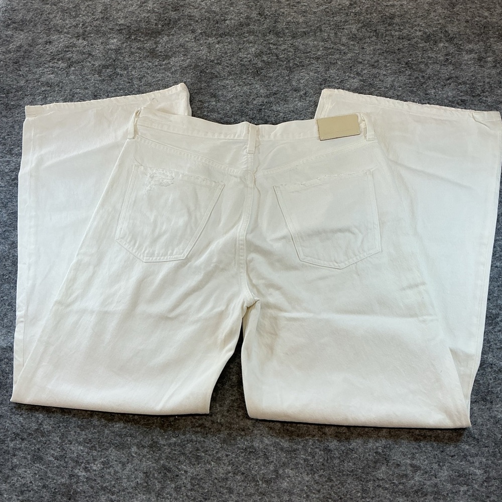 Citizens Of Humanity White Paloma Wide Leg High Rise Beachy White Denim Jeans - Picture 2 of 6